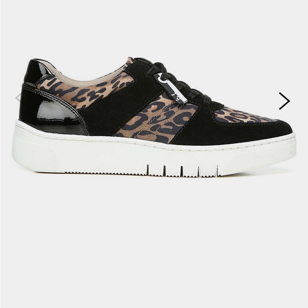 Naturalizer Sneakers 8M Hadley Animal Leopard Print Black Lace Up Platform